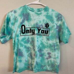 Smokey the bear tye dye crop top